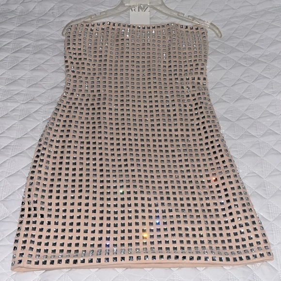 STRAPLESS SHIMMER DRESS - Picture 12 of 16